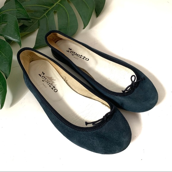 Repetto Shoes - Repetto Navy blue suede cendrillon ballerina flats